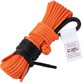 ONE ATV Winch Rope Cable with Soft Shackle (1/4 inchx50ft)
