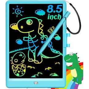 LCD Writing Tablet Doodle Board: 10 Inch Colorful Drawing Tablet Kids Erasable Writing Pad Learning Birthday Gifts for 3 4 5 6 7 Year Old Girls Boys (Blue)