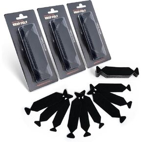 FOSHIO Pre-Cut 30PCS Squeegee Felts, Black Felt Tape with Adhesive Backing Fit 4-inchs Squeegee, Squeegee Buffer Sticky Felt Pads Vinyl Wrap Tools