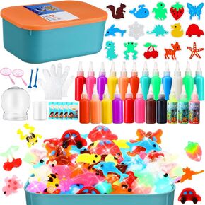 Seenelling Water Elf Kit 23 Pack Water Elf with 15 Shape Molds 60ml Capacity Water Gel Kit, Christmas Gifts, Birthday Gifts, Party Favors, Arts and Crafts DIY Kits