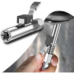 ASUBHA Grease Gun Coupler, 12000 PSI High Pressure Coupler Quick Release Grease Tips, Grease Nozzle Fittings, Grease Gun Fittings Compatible with All Grease Guns 1/8" NPT Manual/Electric Grease Gun