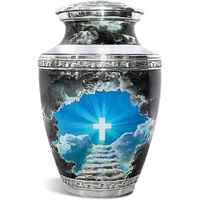 Stairway to Heaven Cremation Urn for Human Ashes, Urns for Ashes Funeral, Memorial, and Burial Urns for Adult Ashes for Male and Female, Large Size up to 220 Lbs