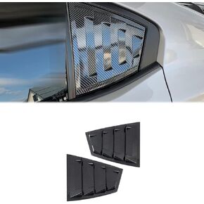Carbon Fiber Color Rear Side Window Scoop Louvers Vent Cover for Subaru WRX STi 2015 2016-2020 2021 Exterior Car Accessories Decoration 2PCS ABS