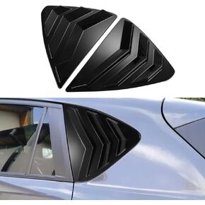 BOYOUS 2PCS ABS Material Compatible For Mazda 2013-2016 CX-5 CX5 Car Auto Exterior Sport Style Side Air Vent Cover Accessories Rear Side Window Louvers Air Vent Scoop Cover (Bright Black)