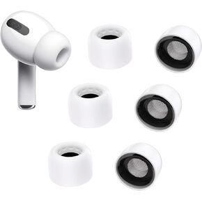 Keephifi Triple Flange Eartips [Black White and Clear] 9 Pairs/18 Pieces -S/M/L Silicone Earmuffs Comfortable Noise Canceling Eartips (B&W&C)
