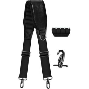 ZINZ 79" Universal Bag Strap with Neoprene Thick Padded, Fixed Pad Strap with Adjustable Buckles and Metal Swivel Hooks