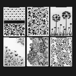6Pcs Plastic Embossing Folders for Card Making Embossing Machine Template Mold Paper Card Embossing Stencil Flower Leaf Embossing Folder for Scrapbook Photo Album DIY Craft Decoration， 4.1 x 5.8inch in Kuwait