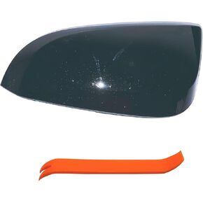 Left Driver Side Mirror Cover Cap Compatible with Toyota Rav4 2015-2018 XLE SE LTD Glossy Black