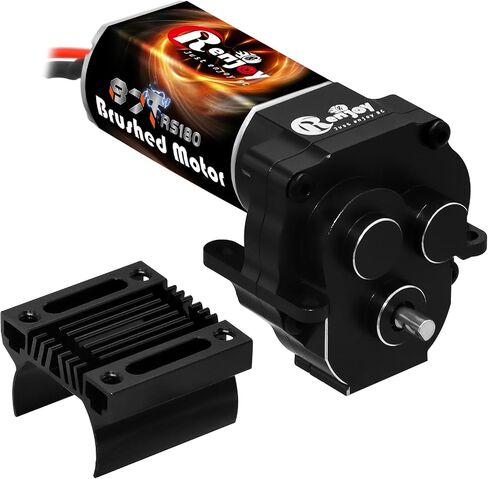 180 87T Brushed Motor with Aluminum Transmission Gearbox for 1/18 TRX4M RC Car Upgrade Parts (Assembled), Blue in Saudi Arabia