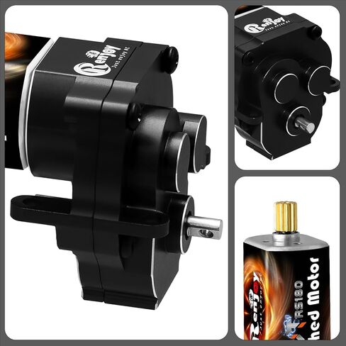 180 87T Brushed Motor with Aluminum Transmission Gearbox for 1/18 TRX4M RC Car Upgrade Parts (Assembled), Blue in Saudi Arabia
