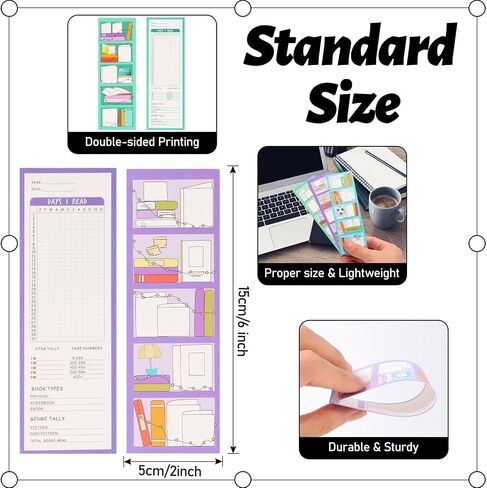 LiYiQ 100 Pcs Motivational Encouraging Inspirational Bookmarks 6×2-inch Double-Sided Bookmarks for Book Lovers Cute Bookmarks for Reading Bookmarks for Students School Supplies in Kuwait