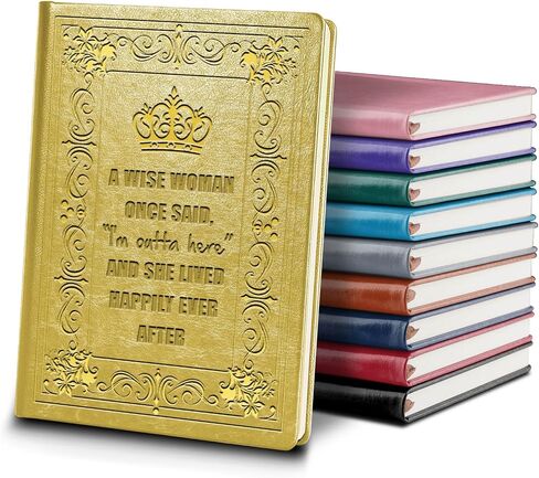 Dark Blue A5 Lined Leather Journal Notebook,Funny Retirement Appreciation Gifts Hardcover Executive Notebooks for Boss Lady,200 Pages 100 Gsm Leather Notebook,Birthday Christmas Gifts for Women Friends Bestie (Dark Blue) in Kuwait