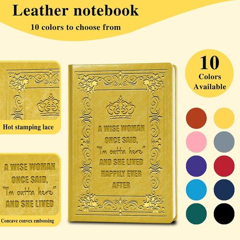 Dark Blue A5 Lined Leather Journal Notebook,Funny Retirement Appreciation Gifts Hardcover Executive Notebooks for Boss Lady,200 Pages 100 Gsm Leather Notebook,Birthday Christmas Gifts for Women Friends Bestie (Dark Blue) in Kuwait