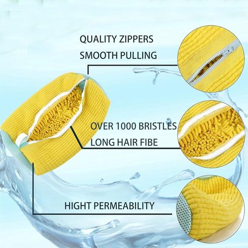 Shoe Washing Machine Bag Shoes Laundry Bag Shoe Washing Bag for Washing Machine Laundry Shoe Bag For Washer And Dryer Reusable Shoe Washing Bag for All Shoe Types And Sizes (YELLOW 2PCS) in Kuwait