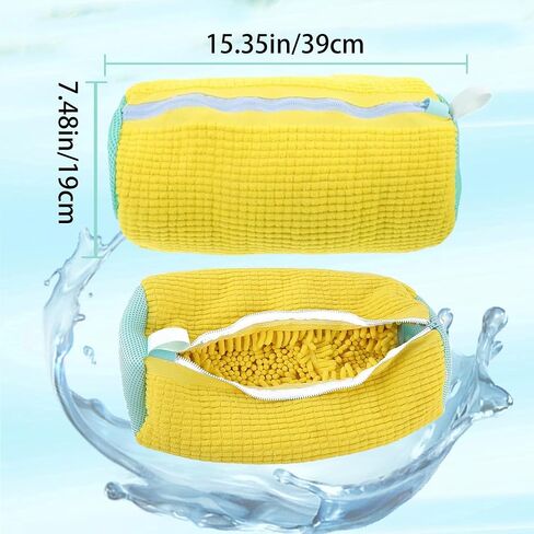 Shoe Washing Machine Bag Shoes Laundry Bag Shoe Washing Bag for Washing Machine Laundry Shoe Bag For Washer And Dryer Reusable Shoe Washing Bag for All Shoe Types And Sizes (YELLOW 2PCS) in Kuwait