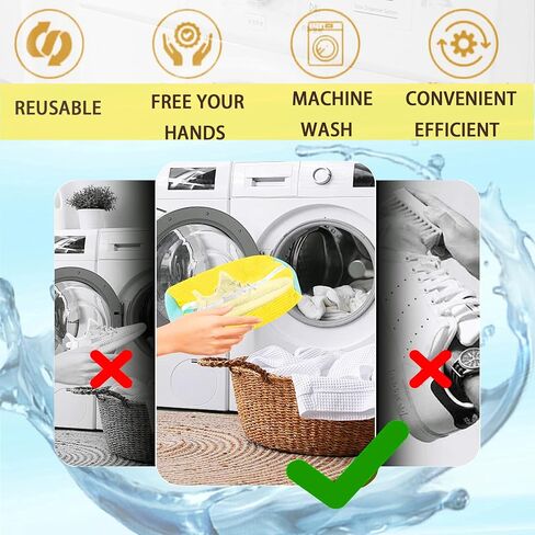 Shoe Washing Machine Bag Shoes Laundry Bag Shoe Washing Bag for Washing Machine Laundry Shoe Bag For Washer And Dryer Reusable Shoe Washing Bag for All Shoe Types And Sizes (YELLOW 2PCS) in Kuwait