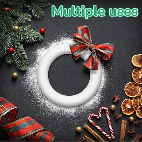 Juexica 36 Pcs 6 Inch Foam Wreath Forms for Crafts Foam Circles Ring Small Wreath Polystyrene Foam Ring for Wedding Home Flower Projects DIY Arts Crafts Supplies Christmas Decorations in Saudi Arabia
