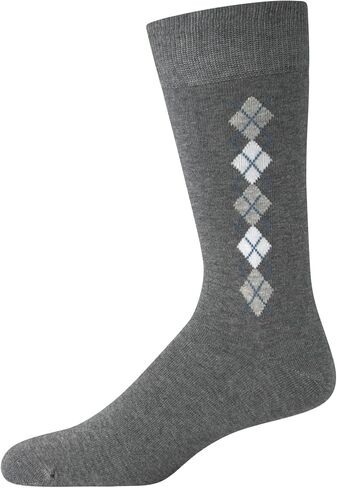 Calvin Klein Men's Dress Socks - 5 Pack Plain and Printed Crew Calf Compression Socks (7-12) in Saudi Arabia