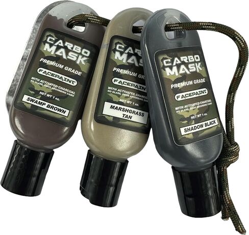 Carbomask 1 oz. Three-Pack Camo Facepaint. No grease. No glare. Easy to remove. in Kuwait