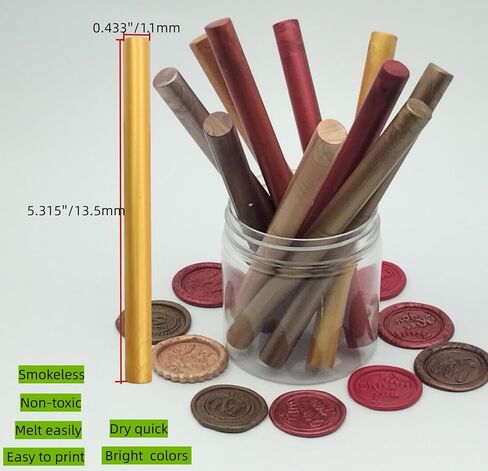 عصي ختم الشمع، 20 قطعة من Atopbb، ألوان متنوعة، عصي ختم الشمع بمسدس الغراء لختم ختم الشمع، شمع ختم مسدس الغراء رائع لأظرف بطاقات دعوات الزفاف (10#4) in Kuwait