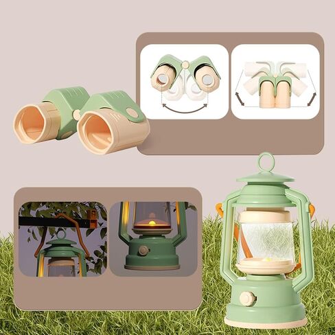 KidEwan Pretend Camping Set for Kids, Play Camp Gear Toys with Spray Stove/Food Set/Binoculars/Compass Outdoor Campfire Toy Set for Toddlers Kids Ages 3+ in Saudi Arabia
