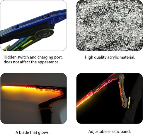 MILRCH Cyberpunk arm, Rechargeable LED Lights, Perfect gaming experience, A Must-Have For Any Cyberpunk Enthusiast in Saudi Arabia