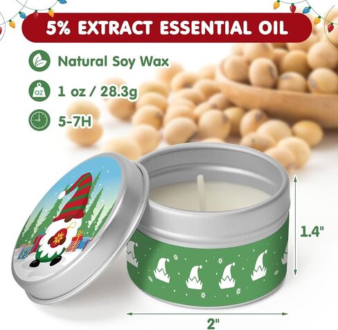 Tuitessine 12 يومًا تقويم قدوم عيد الميلاد 2024 شموع معطرة زينة عيد الميلاد الأمريكية الأفريقية شموع جرة شمع الصويا 12 قطعة تقويم عيد الميلاد العد التنازلي هدايا سانتا كلوز السوداء in Kuwait
