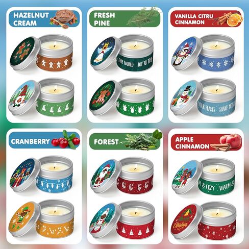 Tuitessine 12 يومًا تقويم قدوم عيد الميلاد 2024 شموع معطرة زينة عيد الميلاد الأمريكية الأفريقية شموع جرة شمع الصويا 12 قطعة تقويم عيد الميلاد العد التنازلي هدايا سانتا كلوز السوداء in Kuwait