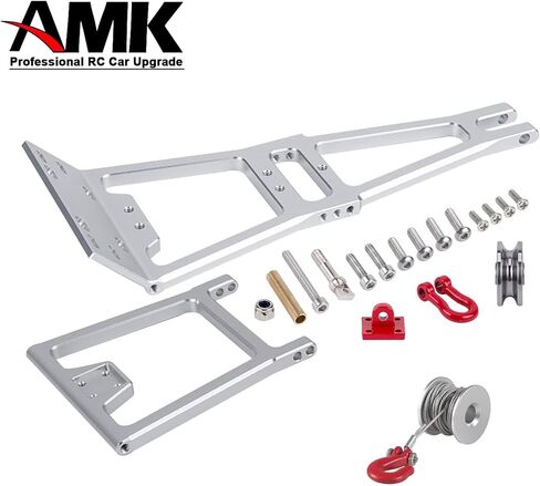 AMK Tow Truck Accessory Kit for 1/10 RC Crawler Chassis, Includes Crane Arm and Winch, Compatible with SCX10 TRX4 Capra LCG Chassis Upgrades in Saudi Arabia