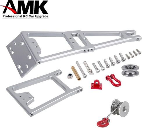 AMK Tow Truck Accessory Kit for 1/10 RC Crawler Chassis, Includes Crane Arm and Winch, Compatible with SCX10 TRX4 Capra LCG Chassis Upgrades in Saudi Arabia