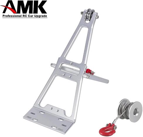 AMK Tow Truck Accessory Kit for 1/10 RC Crawler Chassis, Includes Crane Arm and Winch, Compatible with SCX10 TRX4 Capra LCG Chassis Upgrades in Saudi Arabia