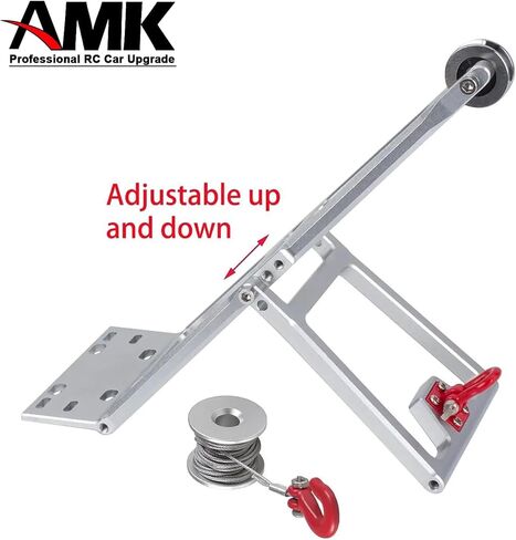AMK Tow Truck Accessory Kit for 1/10 RC Crawler Chassis, Includes Crane Arm and Winch, Compatible with SCX10 TRX4 Capra LCG Chassis Upgrades in Saudi Arabia