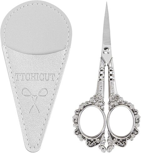 Vintage All-Purpose Scissors with Sheath - Sharp Sewing, Embroidery, Manicure & Pedicure Grooming Scissors for Office, Home & Crafts in Saudi Arabia