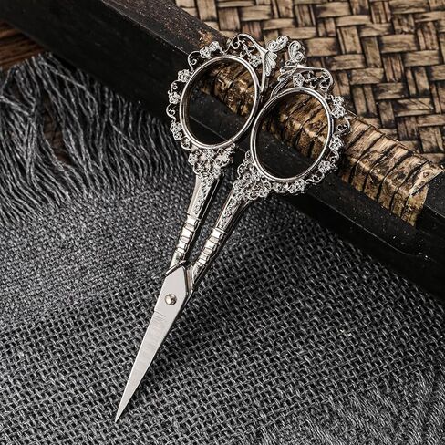 Vintage All-Purpose Scissors with Sheath - Sharp Sewing, Embroidery, Manicure & Pedicure Grooming Scissors for Office, Home & Crafts in Saudi Arabia