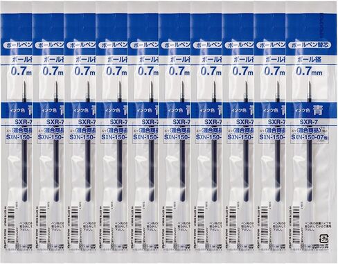 Oil-Based Gel Ink Roller Ball Pens Refills, Blue, 0.7 MM, Pack of 10, SXR7.33 in Saudi Arabia