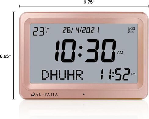 Automatic Worldwide Digital 8 Azan Prayer Sounds Islamic Wall and Desk Clock for USA FAJ-113 in Kuwait