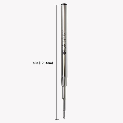 Monteverde USA Ballpoint Refill to Fit Montblanc Ballpoint Pens - Medium Point, Soft Roll, Black (2 Pack) (M132BK) in Saudi Arabia