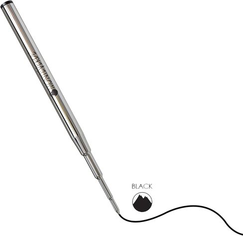Monteverde USA Ballpoint Refill to Fit Montblanc Ballpoint Pens - Medium Point, Soft Roll, Black (2 Pack) (M132BK) in Saudi Arabia