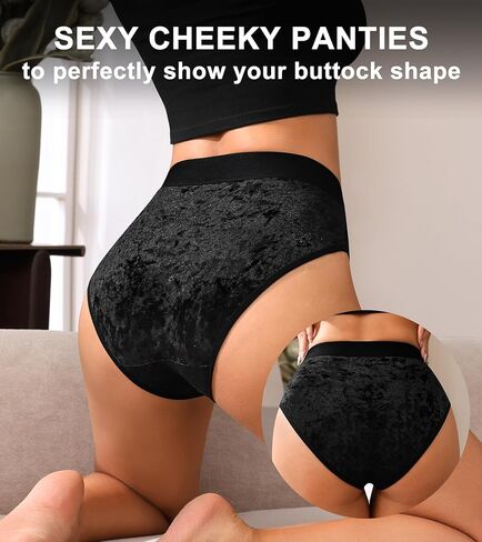ملابس داخلية بكيني عالية الخصر للنساء من ASIMOON سراويل داخلية ناعمة وجذابة للسيدات مكونة من 3 قطع in Kuwait