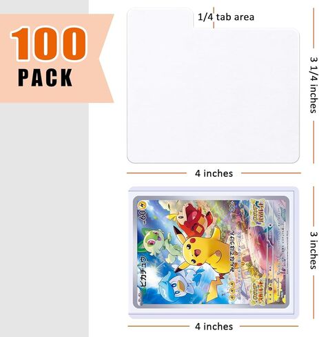 فواصل بطاقات التداول، فواصل تحميل علوية 100 قطعة لبطاقات التداول مع علامة تبويب مؤشر للكتابة، فواصل تنظيم بطاقات أرشيفية عالية الجودة مقاس 3 1/4 × 4 بوصة - إصدار أفقي in Kuwait