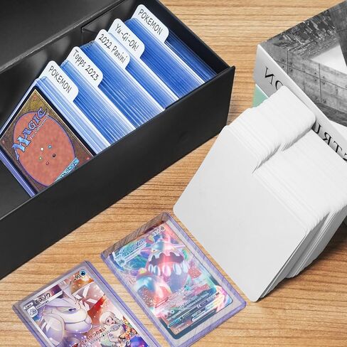 فواصل بطاقات التداول، فواصل تحميل علوية 100 قطعة لبطاقات التداول مع علامة تبويب مؤشر للكتابة، فواصل تنظيم بطاقات أرشيفية عالية الجودة مقاس 3 1/4 × 4 بوصة - إصدار أفقي in Kuwait