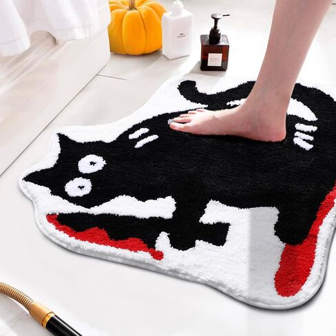 Octopus Goth Tentacles Bath Mat Non Slip Bathroom Mat Ocean Animal Cthulhu Tufted Rug Shower Mat Aesthetic Floor Carpet for Bedroom Decor for DND RPG Gamers Fans Nautical Enthusiasts 27.6"x22.2" in Saudi Arabia