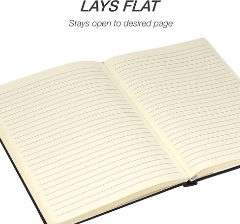 Samsill Large Hardcover Notebook, 240 Lined Notebook Pages, Black, 7.5 x 10 Inch in Saudi Arabia