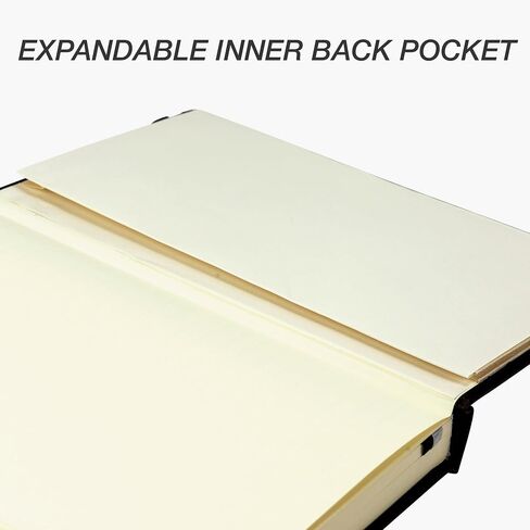 Samsill Large Hardcover Notebook, 240 Lined Notebook Pages, Black, 7.5 x 10 Inch in Saudi Arabia
