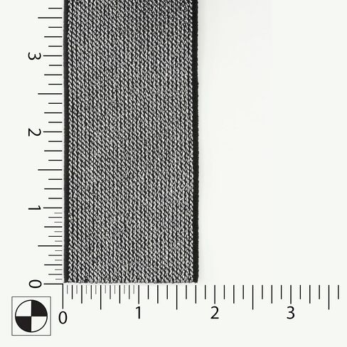 Dritz 1-3/4"، 1-1/4 ياردة، حزام خصر مطاطي أبيض معدني، أسود/فضي in Saudi Arabia