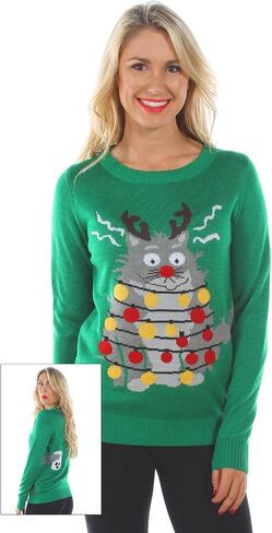 Women's Santa Unicorn Christmas Sweater - Ugly Christmas Sweater for Women in Saudi Arabia