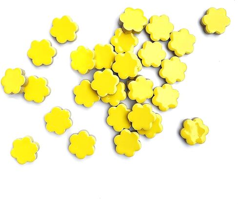 200g Ceramic Mosaic DIY Set Colorful Small Flower Ceramic Flower Mosaic Tile Craft Material Mosaic Art Material - Navy Blue in Saudi Arabia