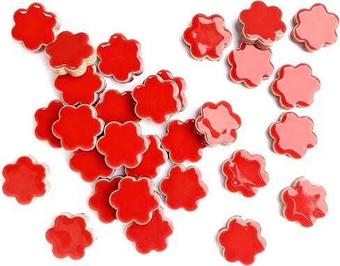 200g Ceramic Mosaic DIY Set Colorful Small Flower Ceramic Flower Mosaic Tile Craft Material Mosaic Art Material - Navy Blue in Saudi Arabia
