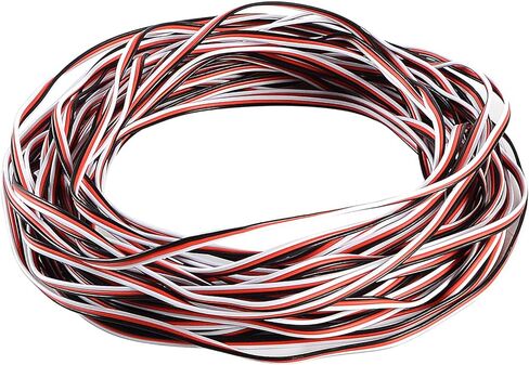 YXQ 26AWG Servo Cable 50 feet 3-pin Line for Futaba JR RC Servo Hobby Model Aircraft Model Wiring 30 corex0.08mm in Kuwait