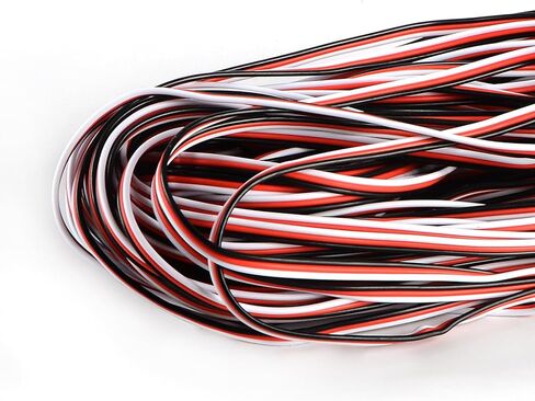 YXQ 26AWG Servo Cable 50 feet 3-pin Line for Futaba JR RC Servo Hobby Model Aircraft Model Wiring 30 corex0.08mm in Kuwait